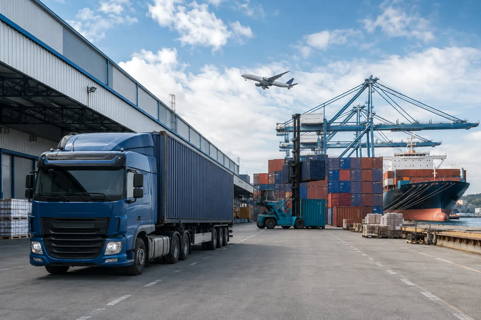 Commercial transport with a clear purpose logistics operations